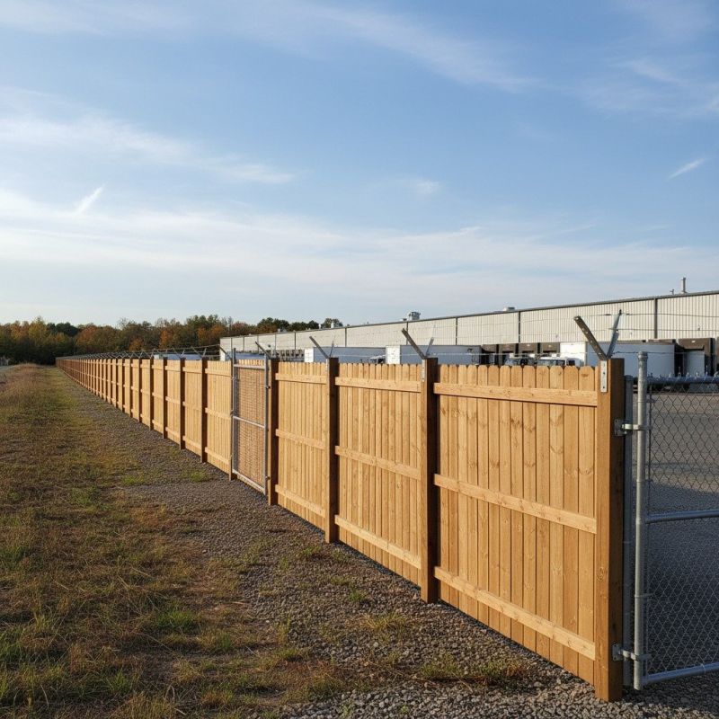 Commercial Metal Fence Service detail